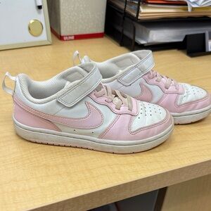 Nike Kids Pink and White Sneakers